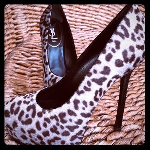 Yves Saint Laurent Tribute Ponyhair Pumps